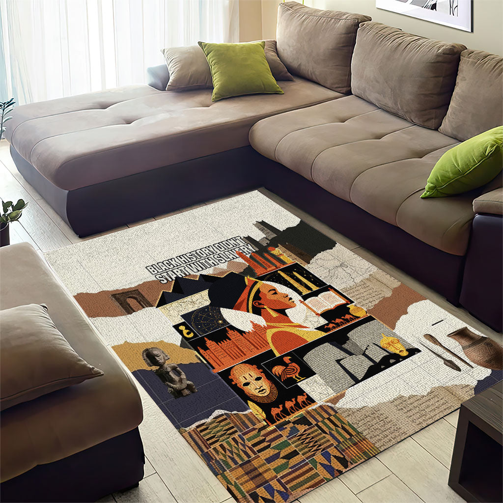 Black History Didn't Start With Slavery Area Rug African Heritage Ancient Egypt Civilizations
