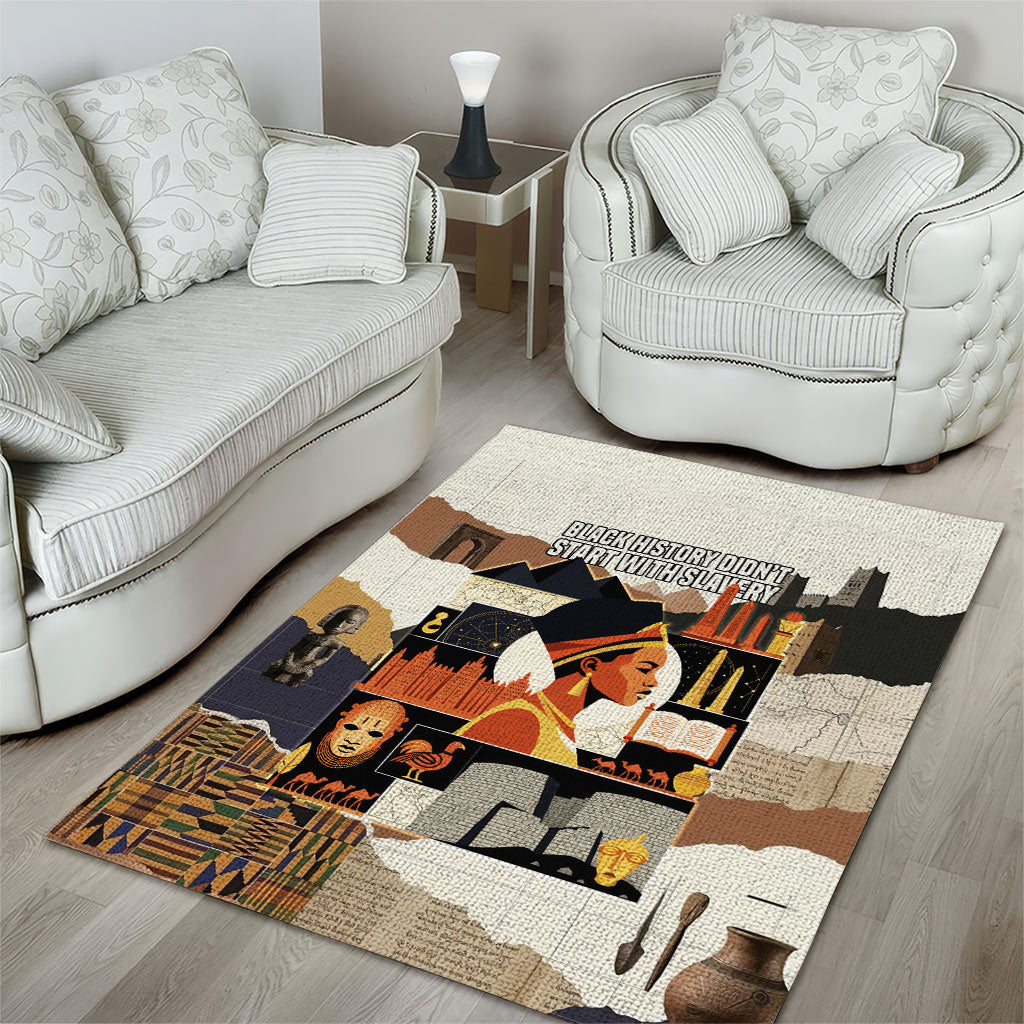 Black History Didn't Start With Slavery Area Rug African Heritage Ancient Egypt Civilizations