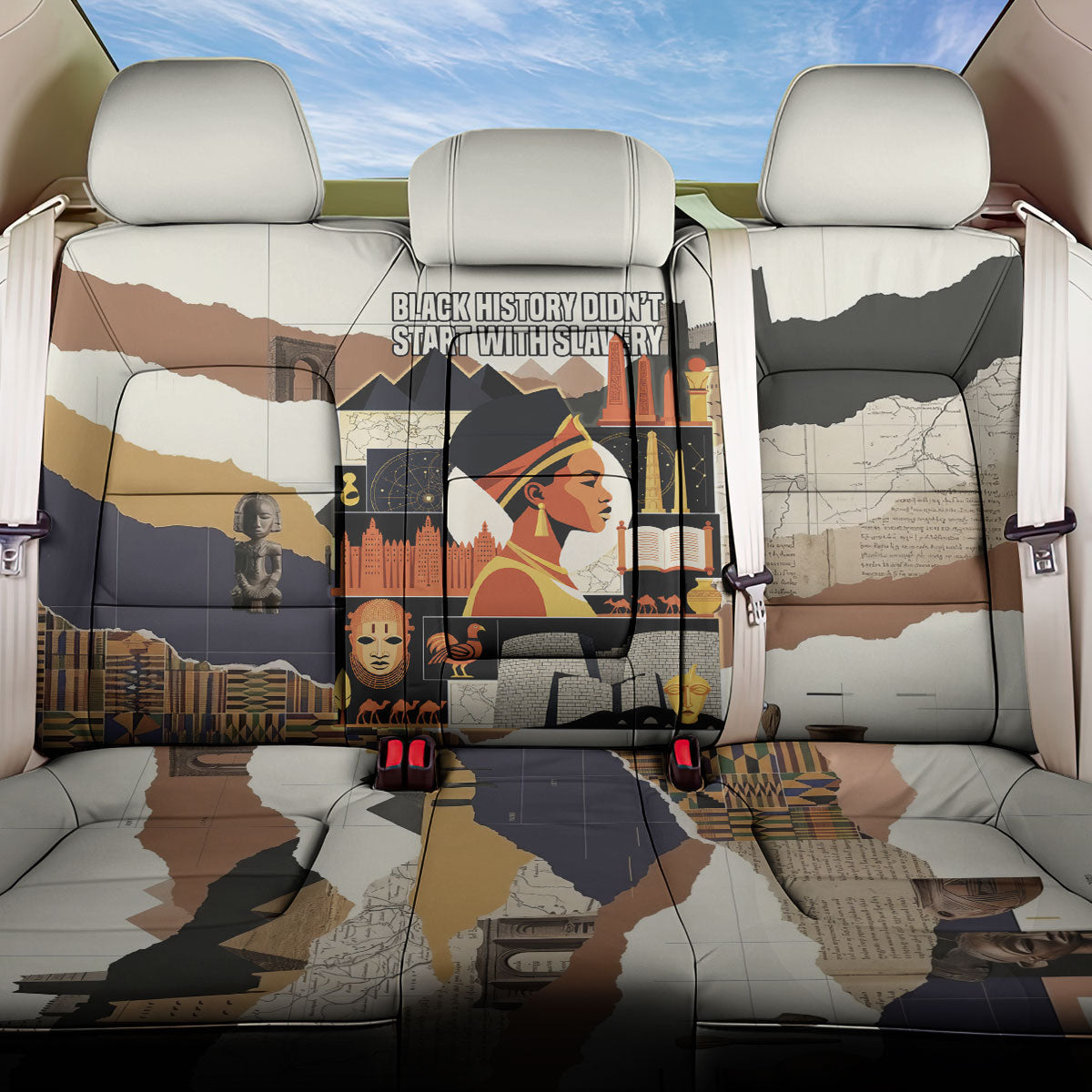 Black History Didn't Start With Slavery Back Car Seat Cover African Heritage Ancient Egypt Civilizations
