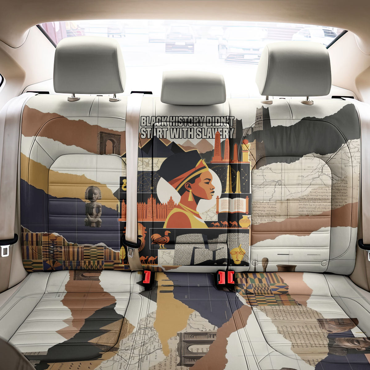 Black History Didn't Start With Slavery Back Car Seat Cover African Heritage Ancient Egypt Civilizations