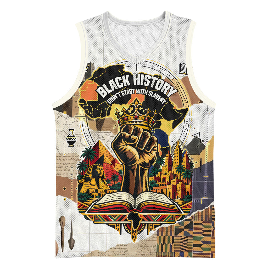 Black History Didn't Start With Slavery Basketball Jersey African Heritage Ancient Egypt Civilizations