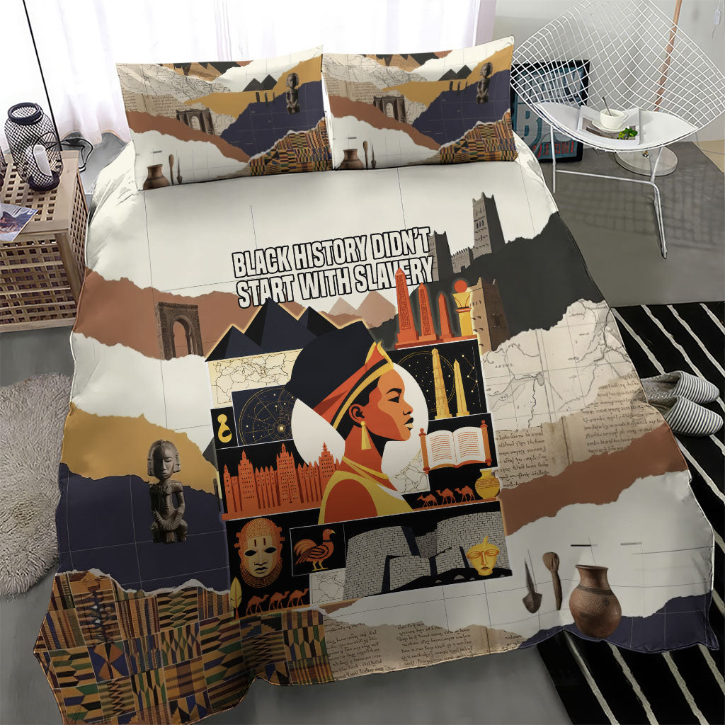 Black History Didn't Start With Slavery Bedding Set African Heritage Ancient Egypt Civilizations