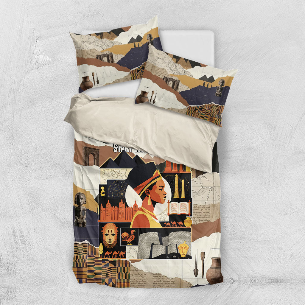 Black History Didn't Start With Slavery Bedding Set African Heritage Ancient Egypt Civilizations