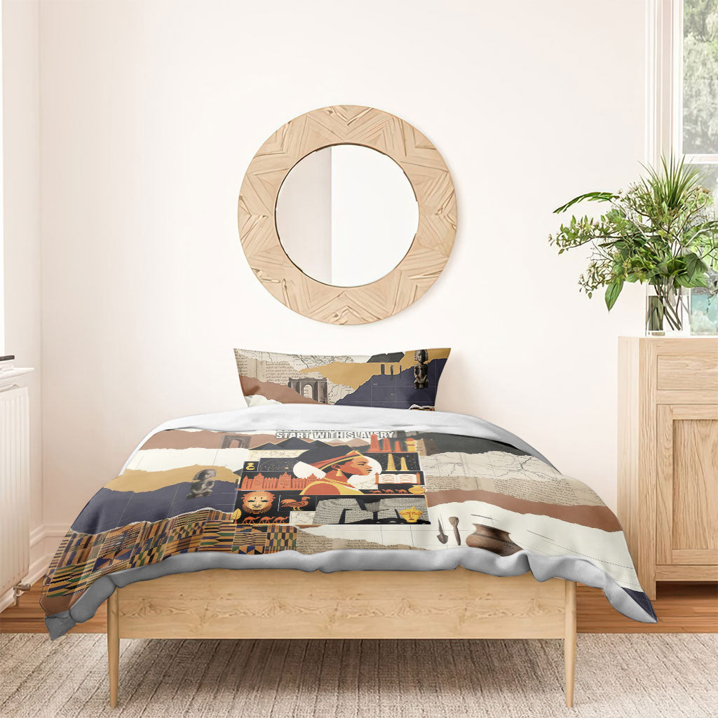 Black History Didn't Start With Slavery Bedding Set African Heritage Ancient Egypt Civilizations