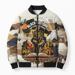 Black History Didn't Start With Slavery Bomber Puffer Jacket African Heritage Ancient Egypt Civilizations