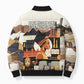 Black History Didn't Start With Slavery Bomber Puffer Jacket African Heritage Ancient Egypt Civilizations