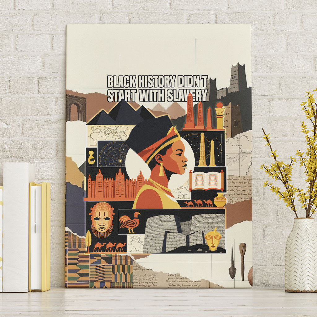 Black History Didn't Start With Slavery Canvas Wall Art African Heritage Ancient Egypt Civilizations