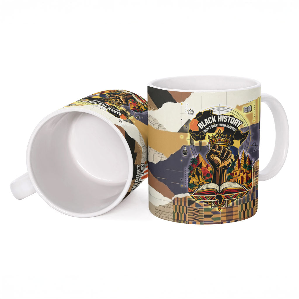 Black History Didn't Start With Slavery Ceramic Mug African Heritage Ancient Egypt Civilizations