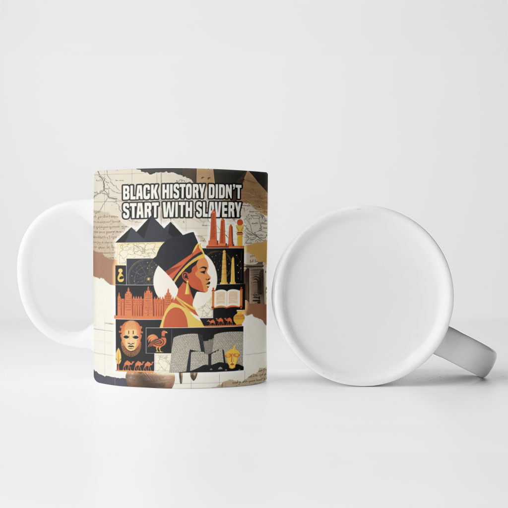 Black History Didn't Start With Slavery Ceramic Mug African Heritage Ancient Egypt Civilizations