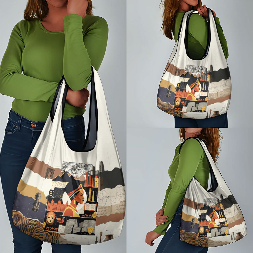 Black History Didn't Start With Slavery Grocery Bag African Heritage Ancient Egypt Civilizations