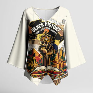 Black History Didn't Start With Slavery Kimono Sleeve Blouse African Heritage Ancient Egypt Civilizations