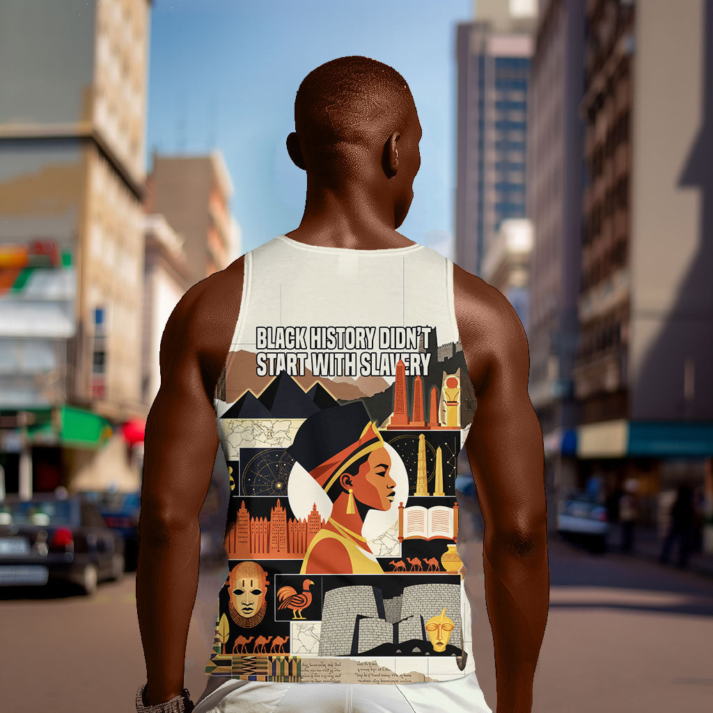 Black History Didn't Start With Slavery Men Tank Top African Heritage Ancient Egypt Civilizations