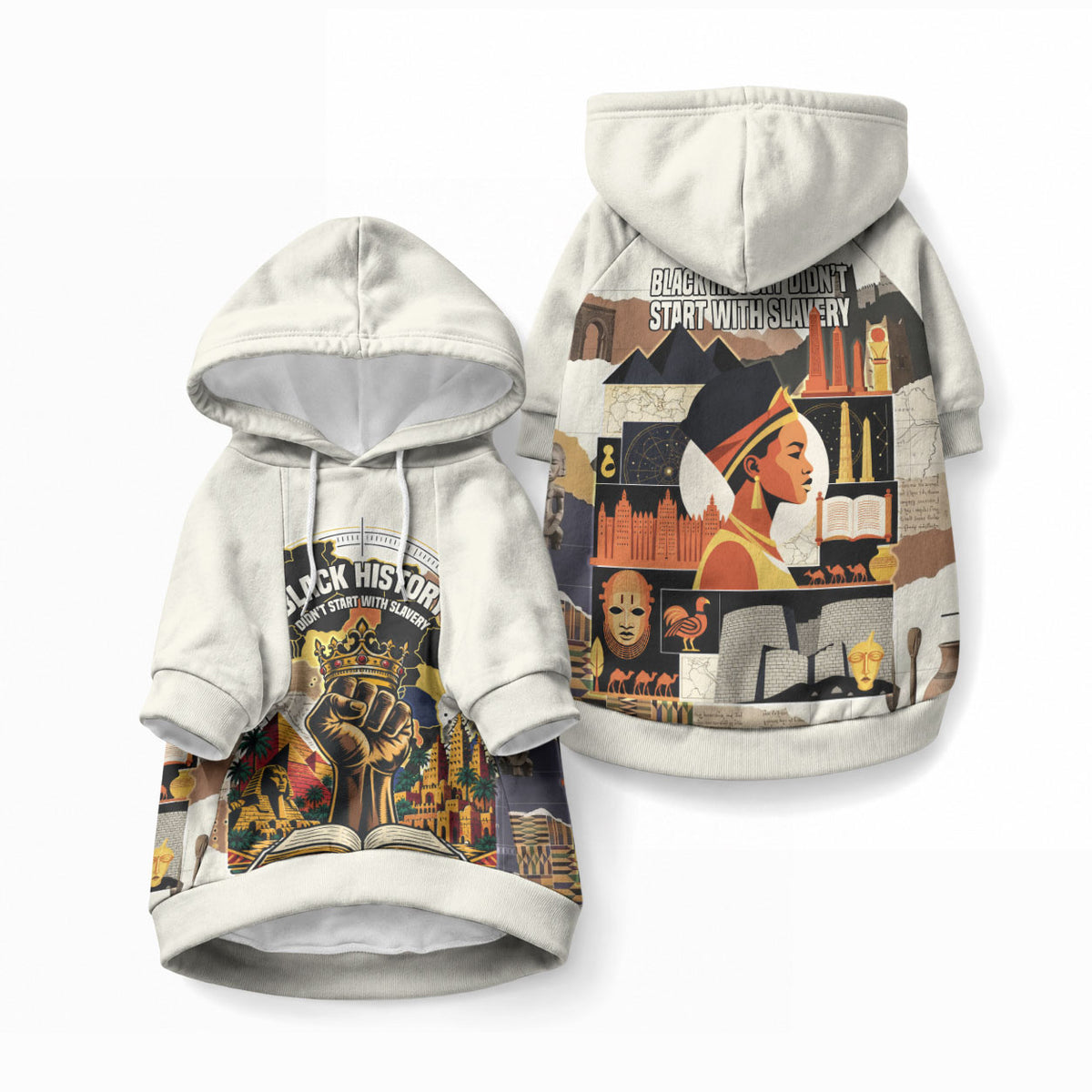 Black History Didn't Start With Slavery Pet Hoodie African Heritage Ancient Egypt Civilizations