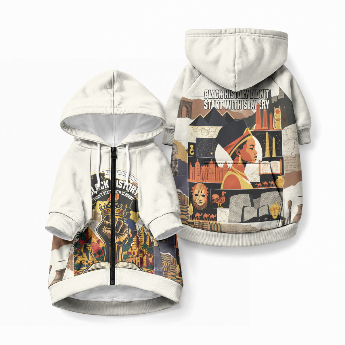 Black History Didn't Start With Slavery Pet Hoodie African Heritage Ancient Egypt Civilizations