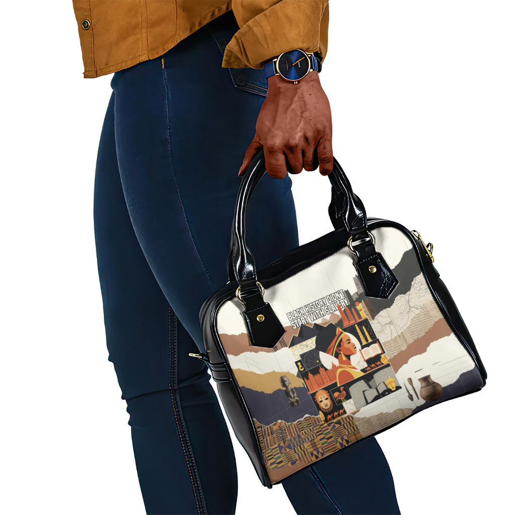 Black History Didn't Start With Slavery Shoulder Handbag African Heritage Ancient Egypt Civilizations