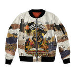 Black History Didn't Start With Slavery Sleeve Zip Bomber Jacket African Heritage Ancient Egypt Civilizations