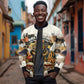 Black History Didn't Start With Slavery Sleeve Zip Bomber Jacket African Heritage Ancient Egypt Civilizations