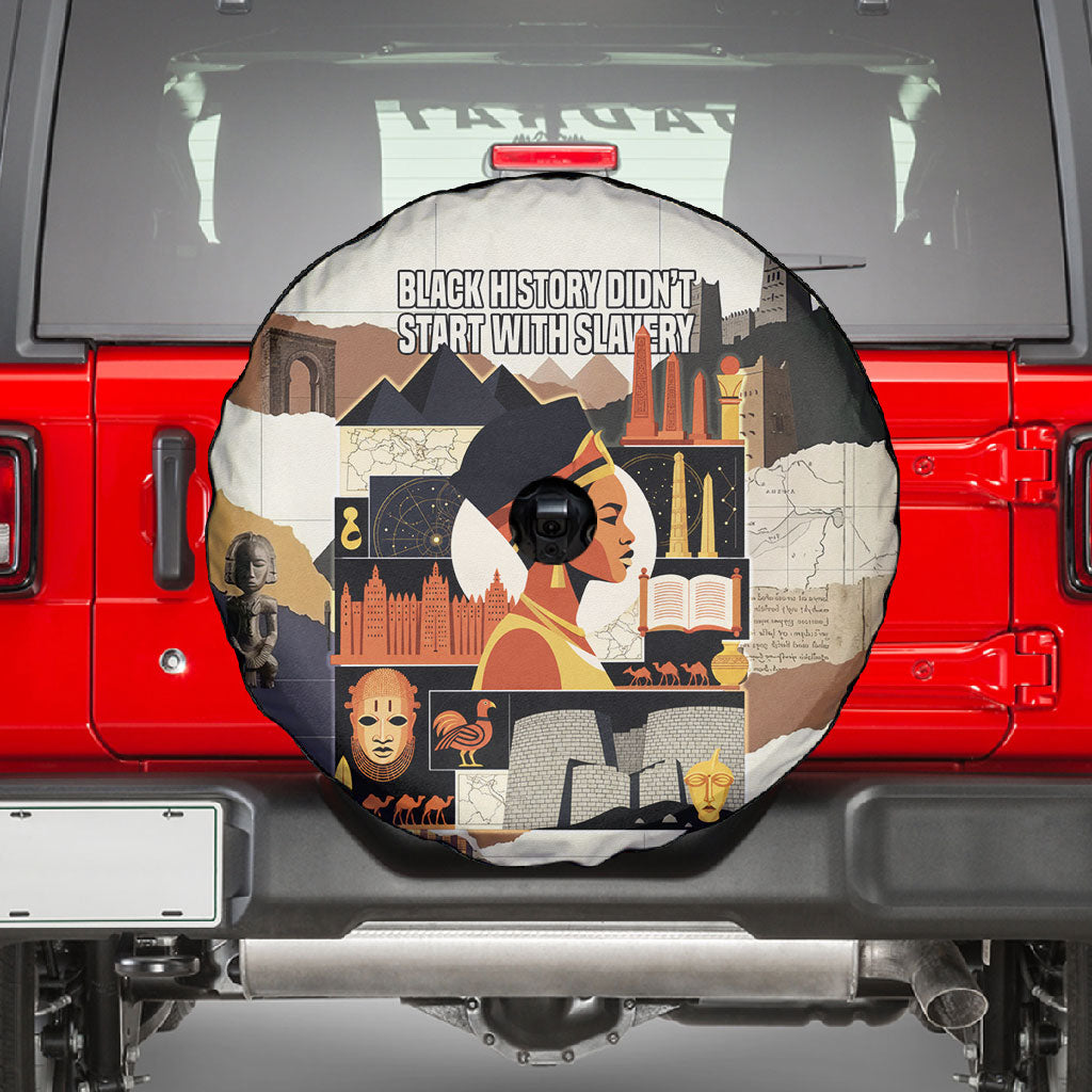 Black History Didn't Start With Slavery Spare Tire Cover African Heritage Ancient Egypt Civilizations