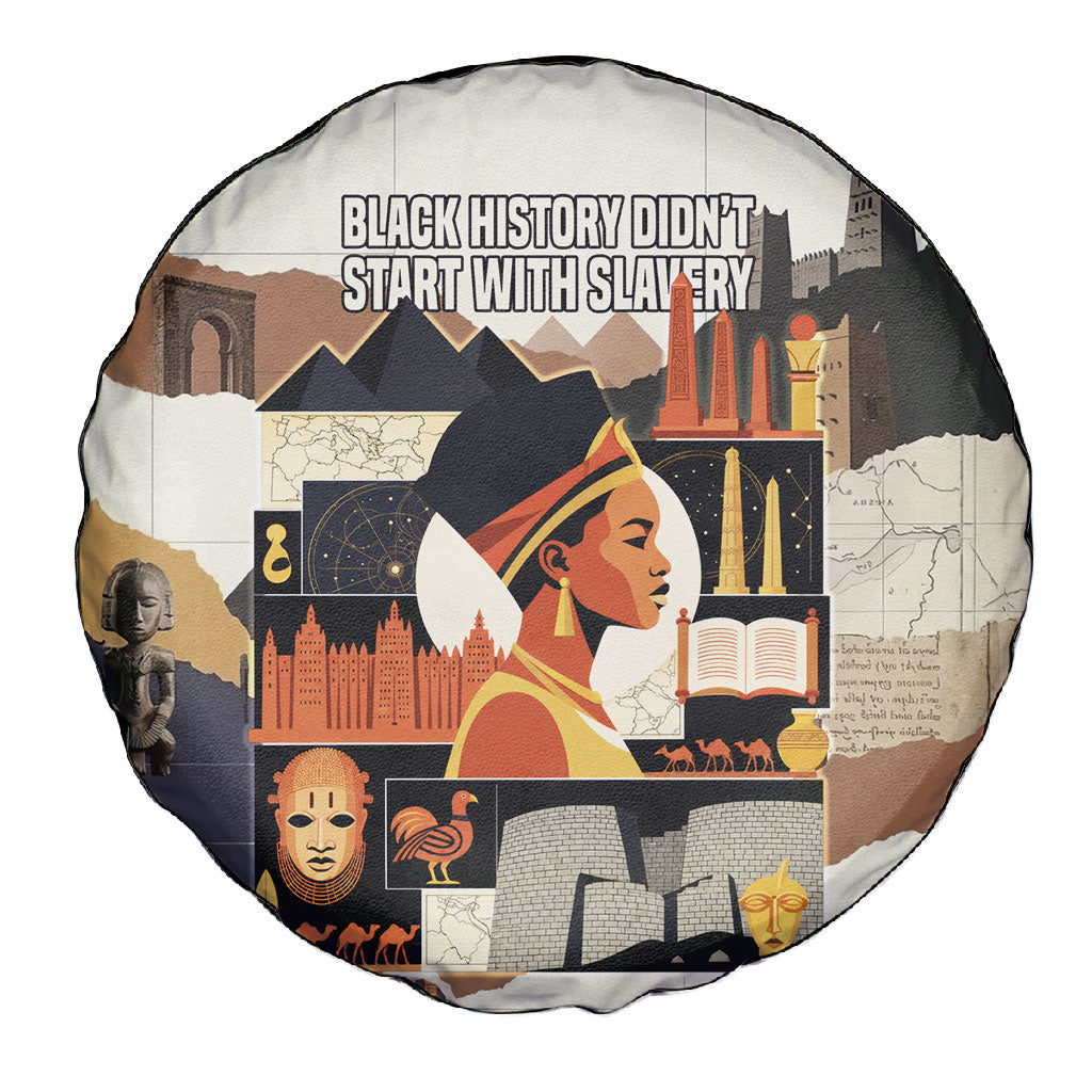 Black History Didn't Start With Slavery Spare Tire Cover African Heritage Ancient Egypt Civilizations