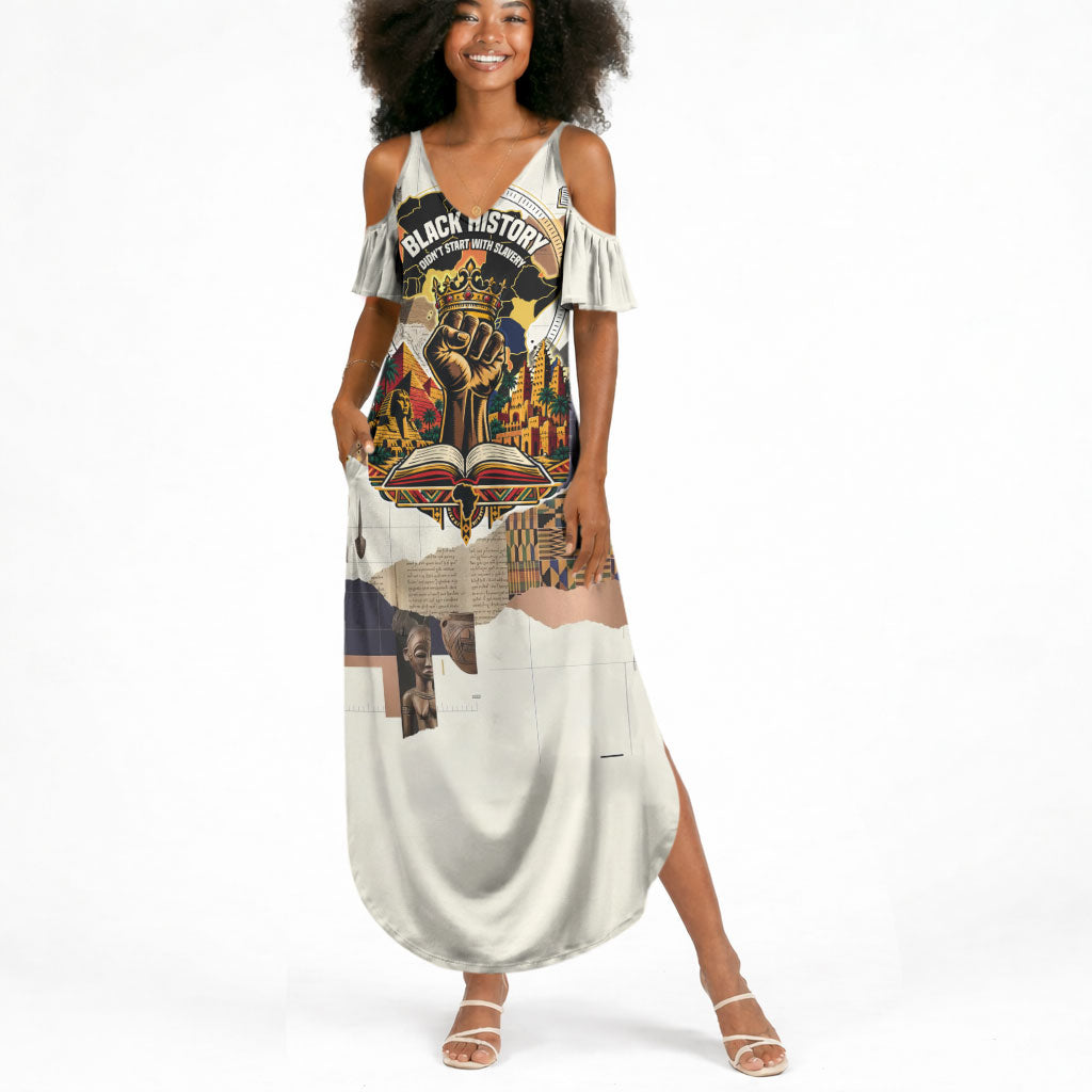 Black History Didn't Start With Slavery Summer Maxi Dress African Heritage Ancient Egypt Civilizations