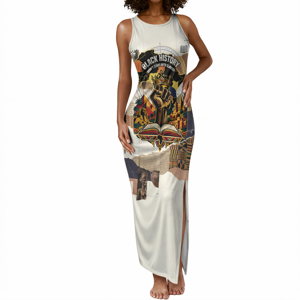 Black History Didn't Start With Slavery Tank Maxi Dress African Heritage Ancient Egypt Civilizations