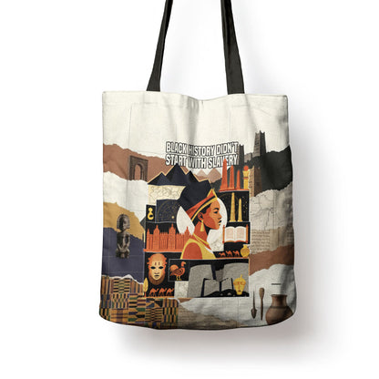 Black History Didn't Start With Slavery Tote Bag African Heritage Ancient Egypt Civilizations