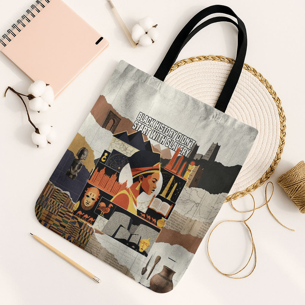 Black History Didn't Start With Slavery Tote Bag African Heritage Ancient Egypt Civilizations