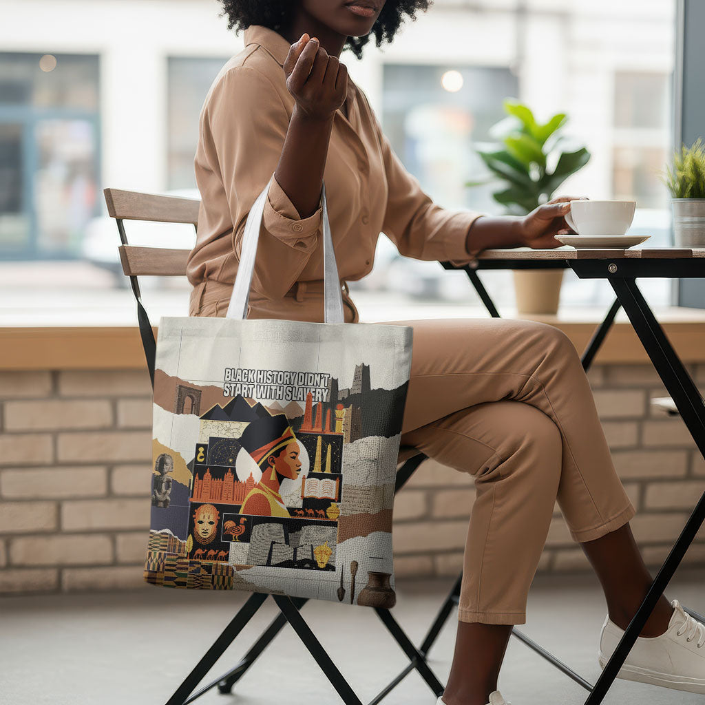 Black History Didn't Start With Slavery Tote Bag African Heritage Ancient Egypt Civilizations