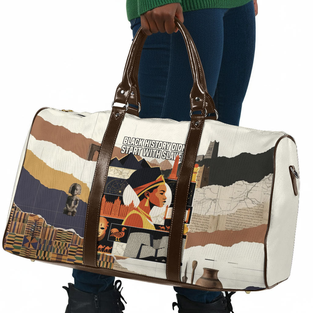 Black History Didn't Start With Slavery Travel Bag African Heritage Ancient Egypt Civilizations