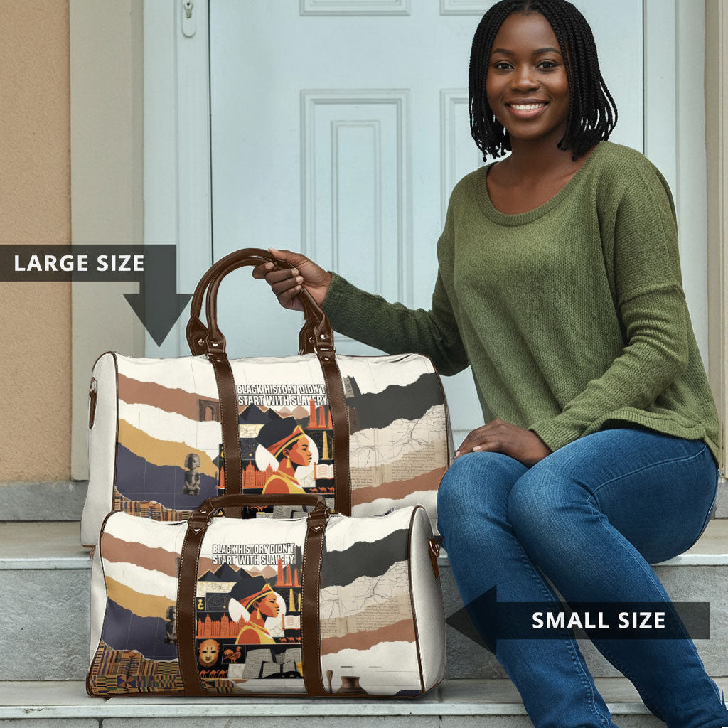 Black History Didn't Start With Slavery Travel Bag African Heritage Ancient Egypt Civilizations