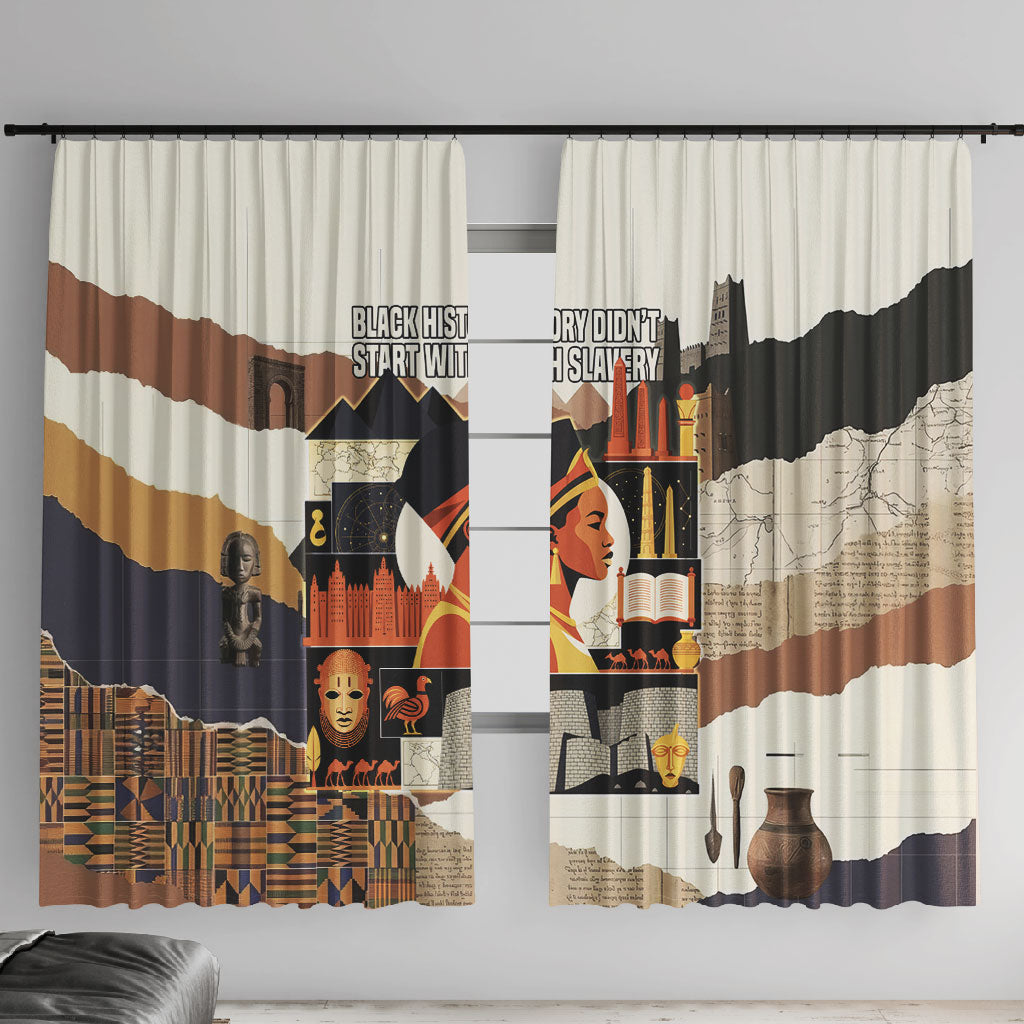 Black History Didn't Start With Slavery Window Curtain African Heritage Ancient Egypt Civilizations