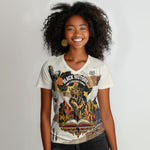 Black History Didn't Start With Slavery Women V-Neck T-Shirt African Heritage Ancient Egypt Civilizations