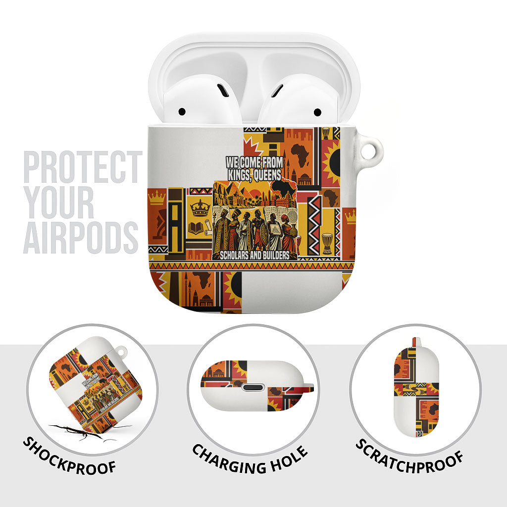 Black History Didn't Start With Slavery AirPods Case Pan African Ancient Kings Queens