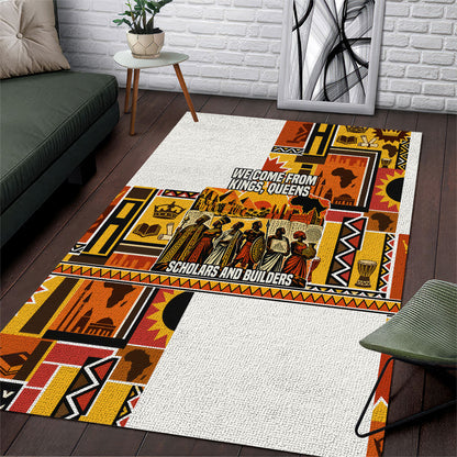 Black History Didn't Start With Slavery Area Rug Pan African Ancient Kings Queens