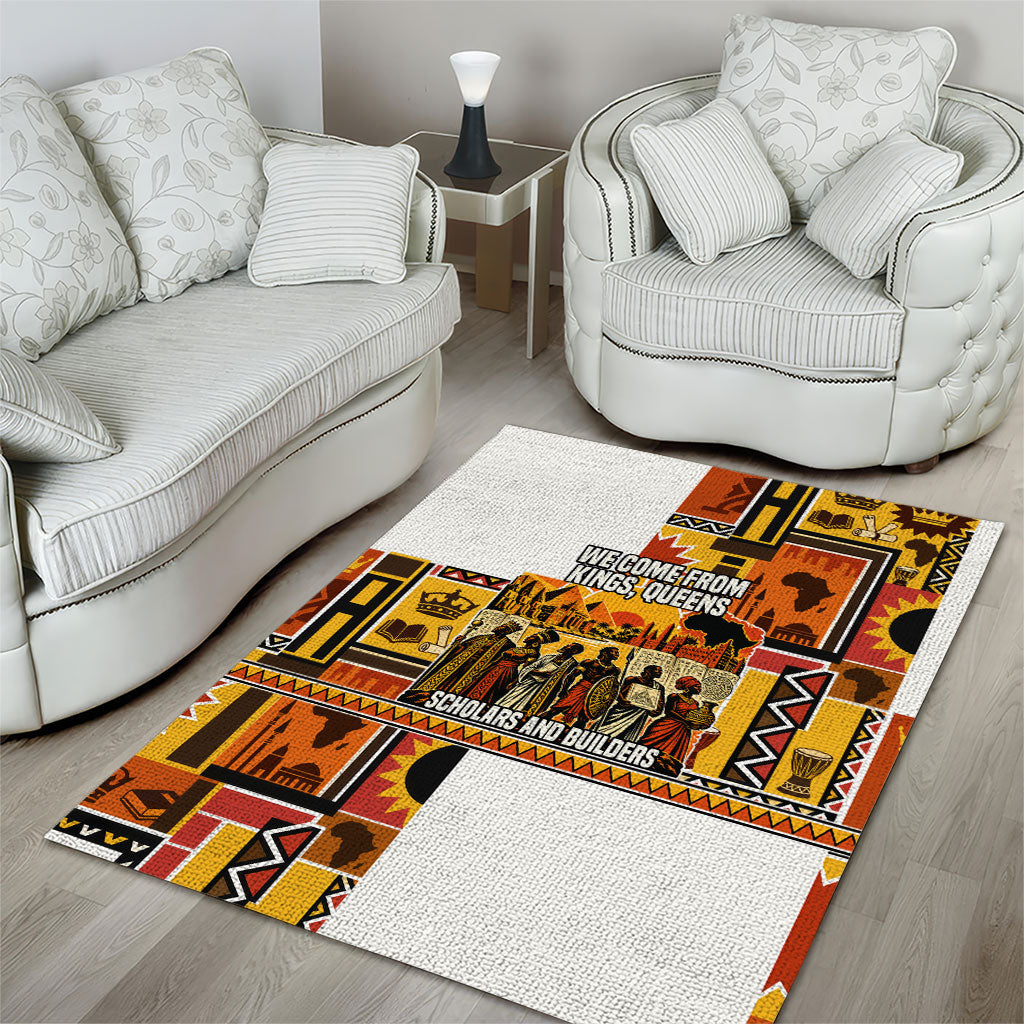 Black History Didn't Start With Slavery Area Rug Pan African Ancient Kings Queens