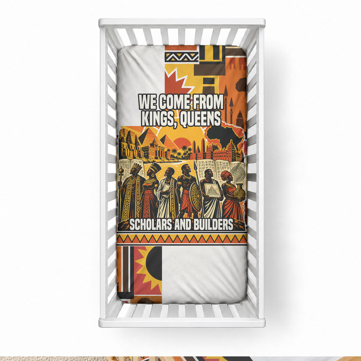 Black History Didn't Start With Slavery Baby Bed Cover Pan African Ancient Kings Queens