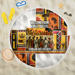 Black History Didn't Start With Slavery Beach Blanket Pan African Ancient Kings Queens