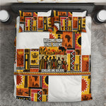 Black History Didn't Start With Slavery Bedding Set Pan African Ancient Kings Queens