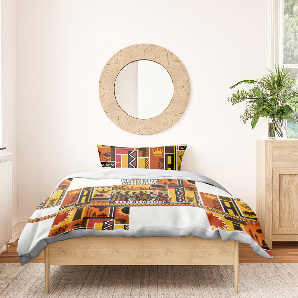 Black History Didn't Start With Slavery Bedding Set Pan African Ancient Kings Queens