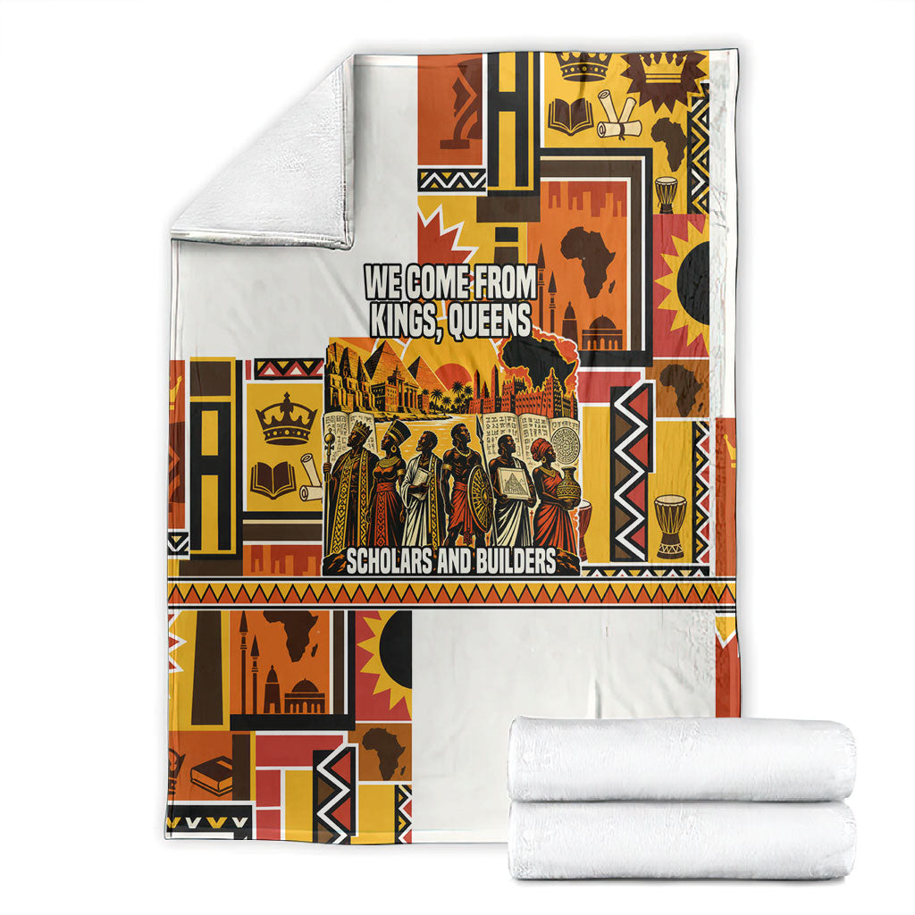 Black History Didn't Start With Slavery Blanket Pan African Ancient Kings Queens