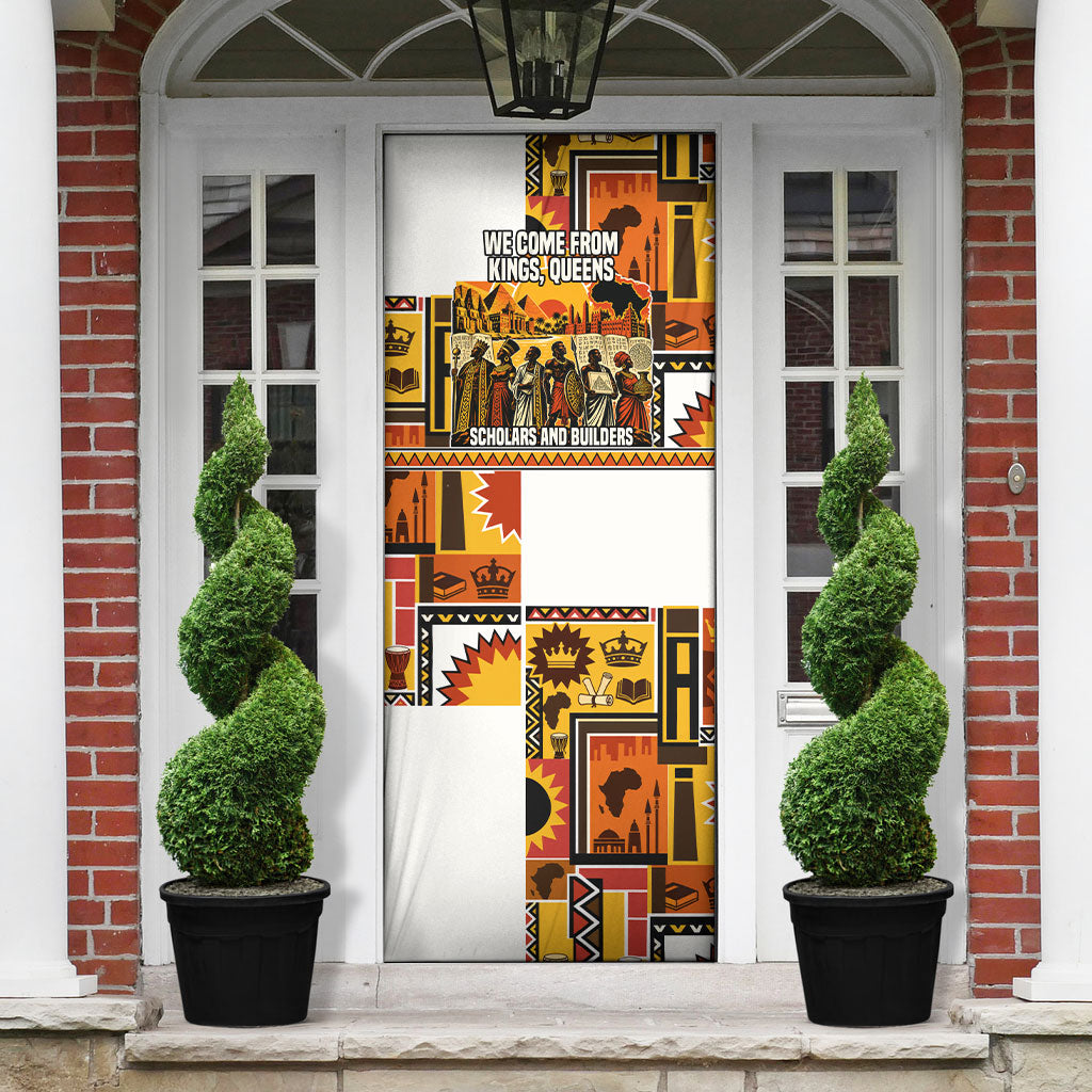 Black History Didn't Start With Slavery Door Cover Pan African Ancient Kings Queens