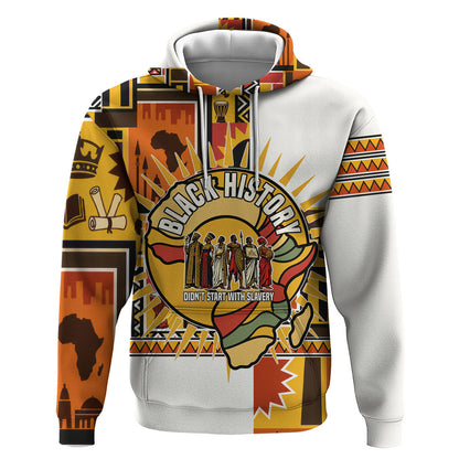 Black History Didn't Start With Slavery Hoodie Pan African Ancient Kings Queens