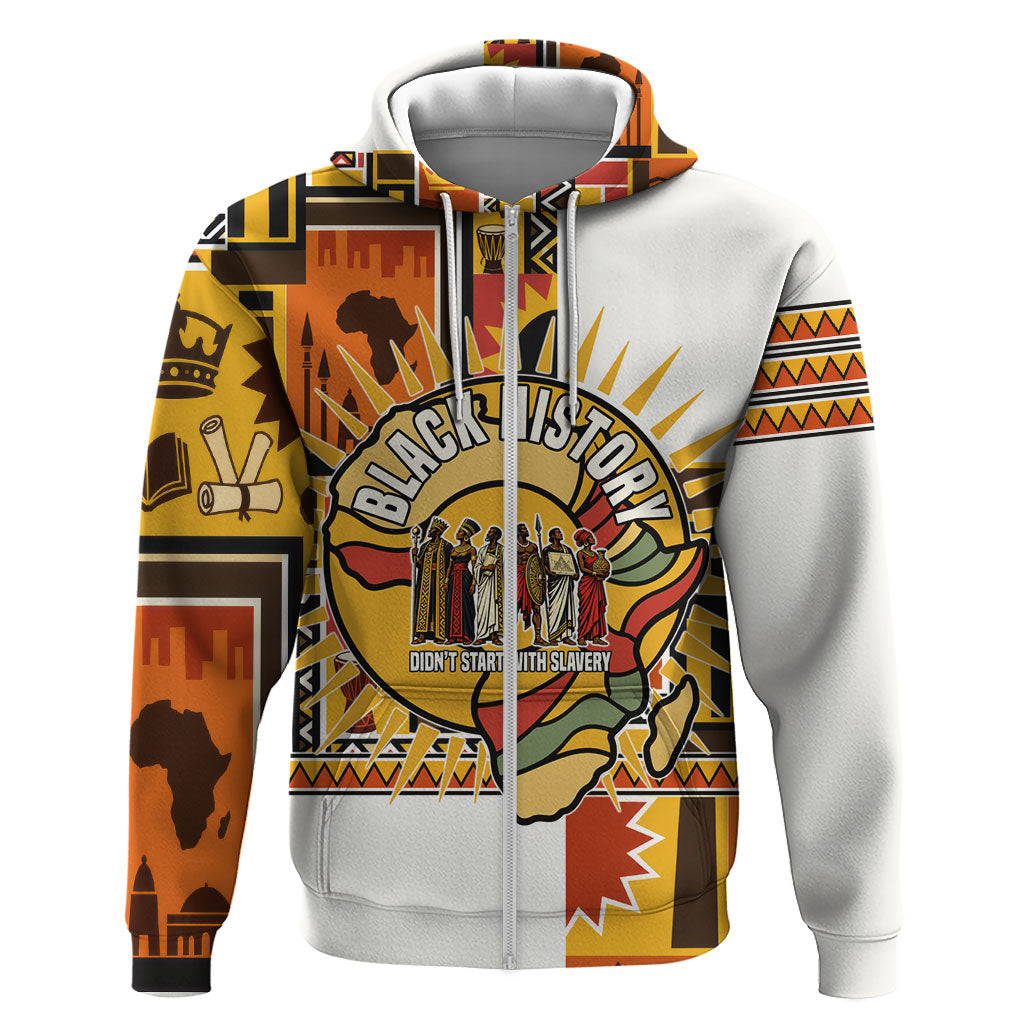 Black History Didn't Start With Slavery Hoodie Pan African Ancient Kings Queens