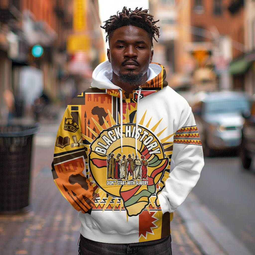 Black History Didn't Start With Slavery Hoodie Pan African Ancient Kings Queens