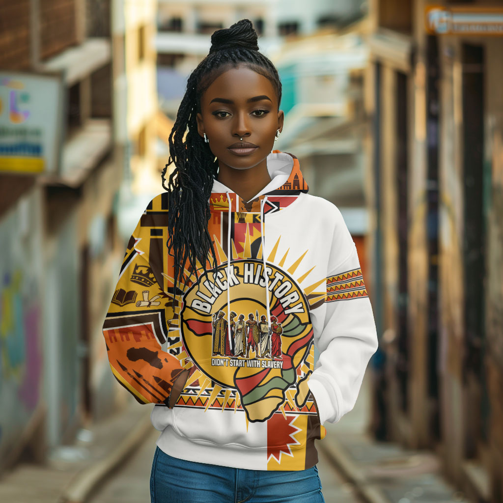 Black History Didn't Start With Slavery Hoodie Pan African Ancient Kings Queens