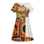 Black History Didn't Start With Slavery Kid Short Sleeve Dress Pan African Ancient Kings Queens