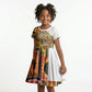 Black History Didn't Start With Slavery Kid Short Sleeve Dress Pan African Ancient Kings Queens