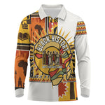 Black History Didn't Start With Slavery Long Sleeve Polo Shirt Pan African Ancient Kings Queens