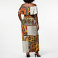 Black History Didn't Start With Slavery Off Shoulder Maxi Dress Pan African Ancient Kings Queens