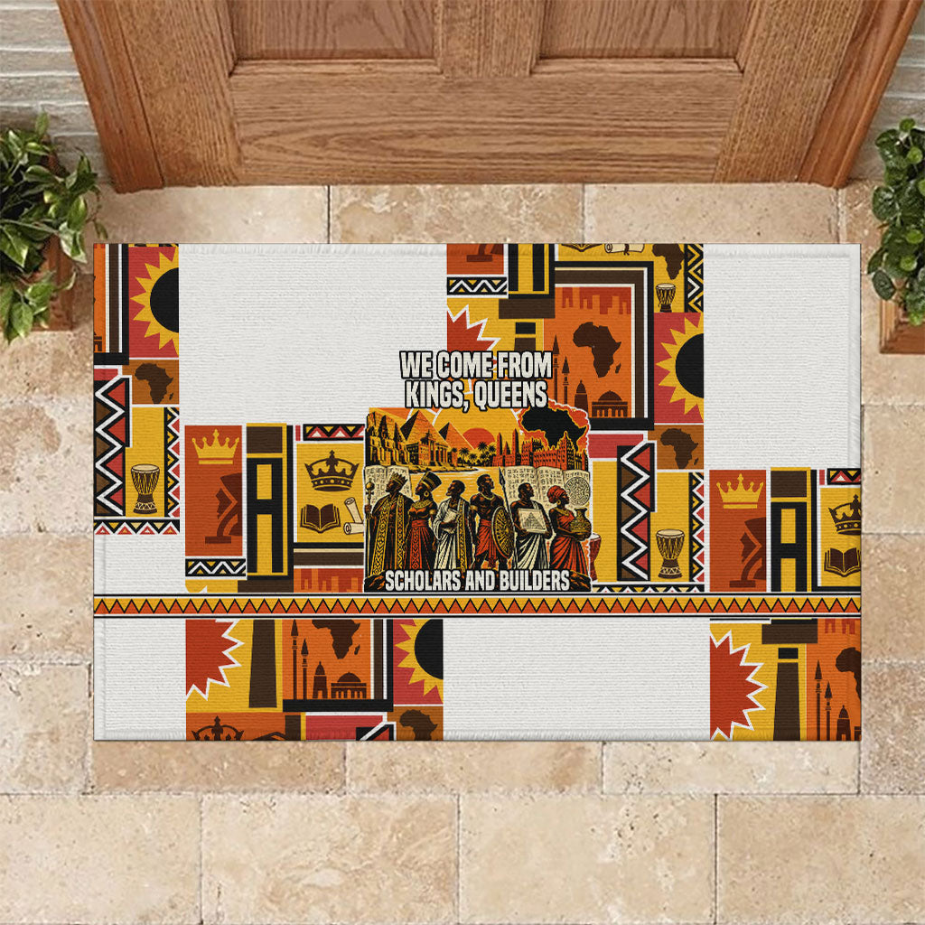 Black History Didn't Start With Slavery Rubber Doormat Pan African Ancient Kings Queens